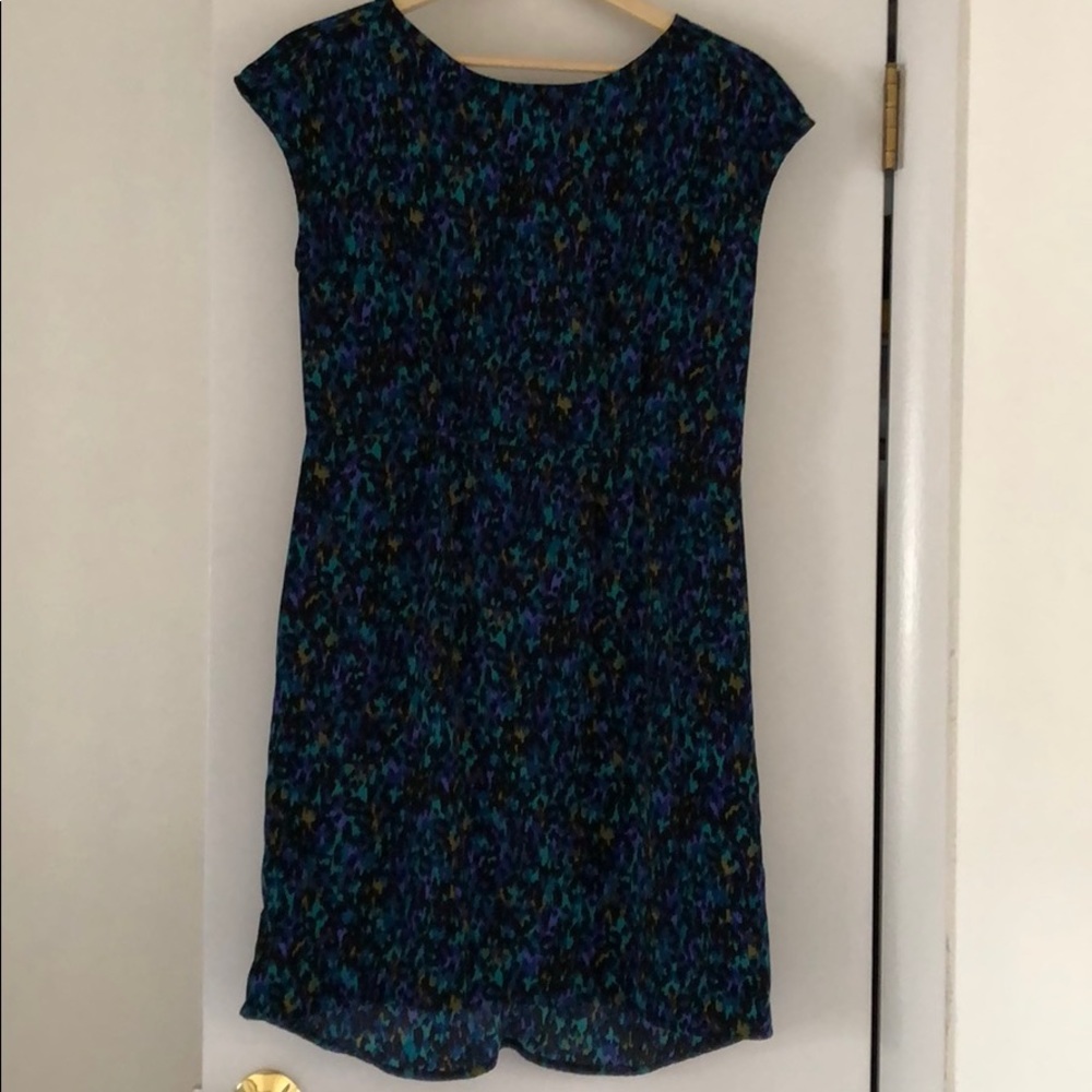 Multi-colored cap sleeve dress - size L (size 6)